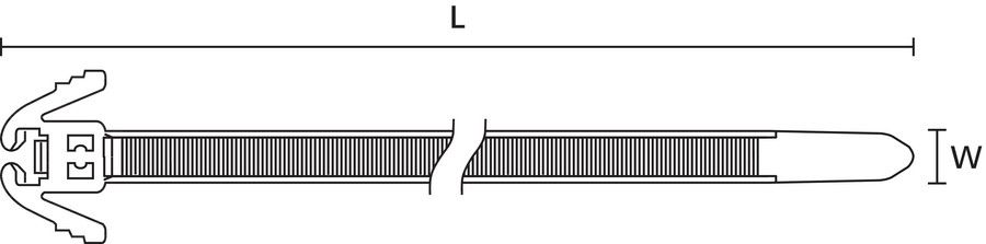 Kabelbinder L200mm sw 4,7x1,4mm PA -40-85°C Polyamid (PA) KstZunge/Nase