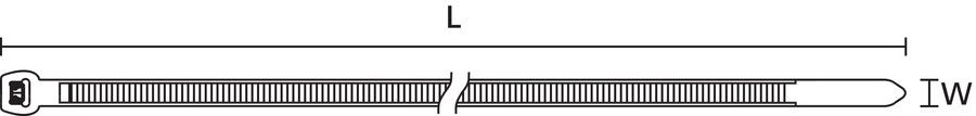 Kabelbinder L245mm sw 4,6x1,3mm hfr PA Polyamid (PA) -40-105°C KstZunge/Nase