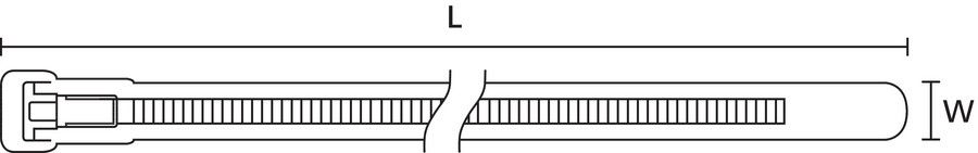 Kabelbinder L150mm sw 7,6x1,2mm PA -40-85°C Polyamid (PA) KstZunge/Nase
