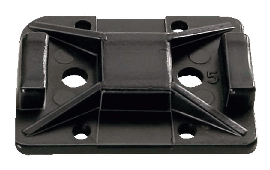 Befestigungssockel Kst sw 8mm Ø3,2mm 32x25x5,5mm PA kleben/schrauben -40-85°C