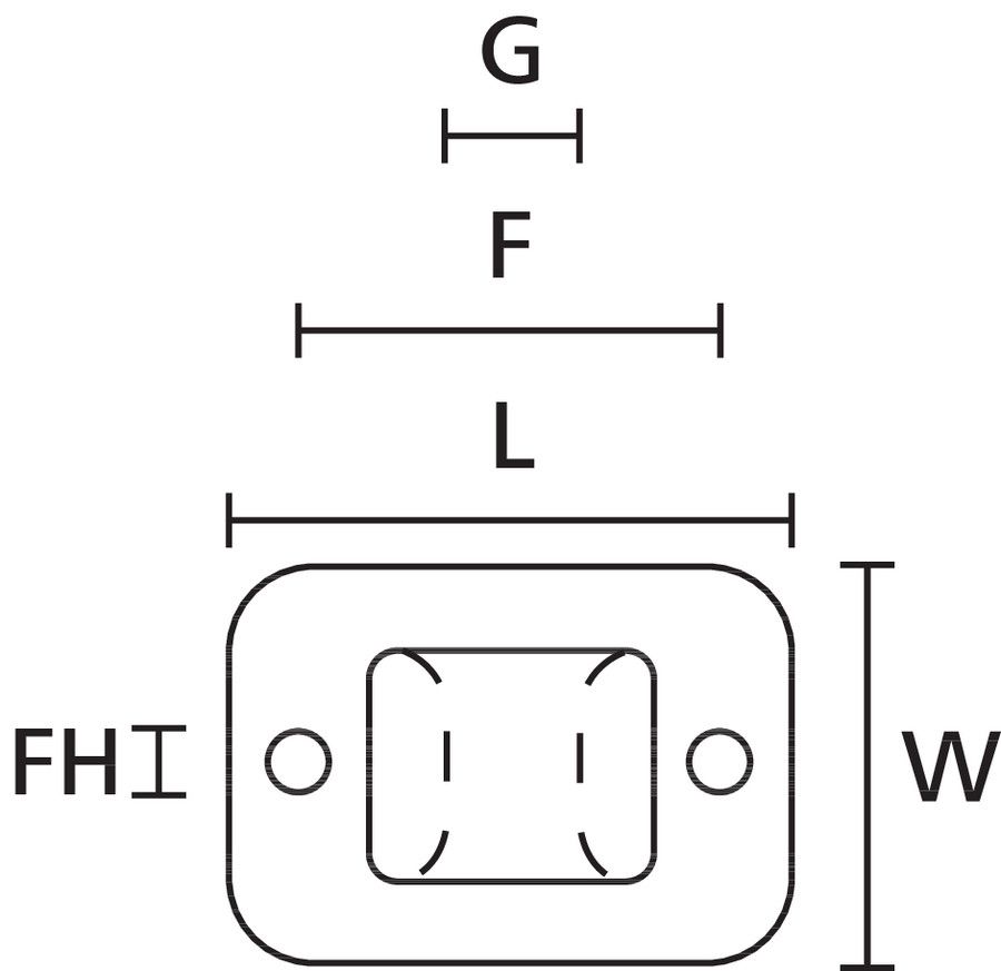 Befestigungssockel Kst sw 8mm Ø3,2mm 32x25x5,5mm PA kleben/schrauben -40-85°C