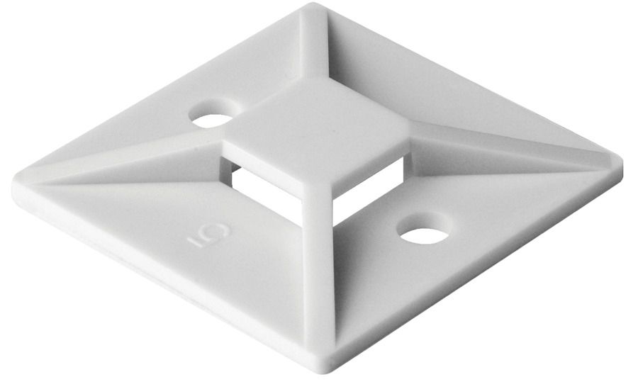 Befestigungssockel Kst natur 5,4mm Ø4mm 28x28x4,7mm schraub/niet Polyamid (PA)