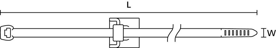 Kabelbinder L200mm sw 4,6x1,3mm PA -40-105°C Polyamid (PA) KstZunge/Nase