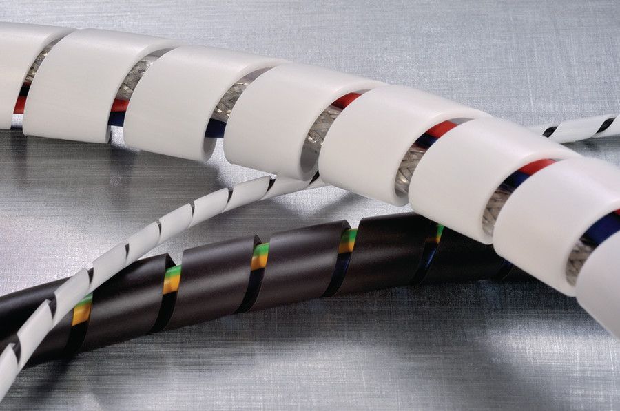 Spiralschlauch PE_flammh Ø9mm PE flammh Ø10-100mm/Bü sw UL94V2