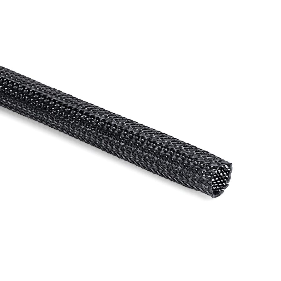 Hohlgeflechtschlauch PES Ø6mm Ø4-11mm/Bü Ø6mm unbeh Kst sw hfr