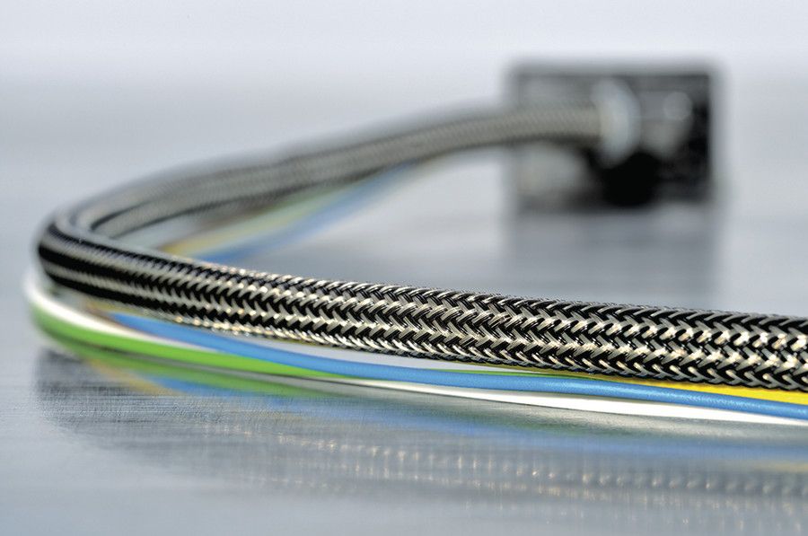 Hohlgeflechtschlauch PES Ø4mm verzinnt Ø4-6,5mm/Bü Ø4mm Cu mehrf hfr