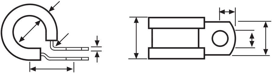 Befestigungsschelle 1f Ø42,9mm geschl Alu hfr f.Brandschutzber