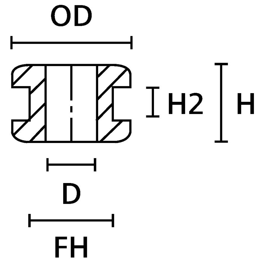 Durchführungstülle Kst Ø4-5mm Ø9mm 1,5mm geschl sw
