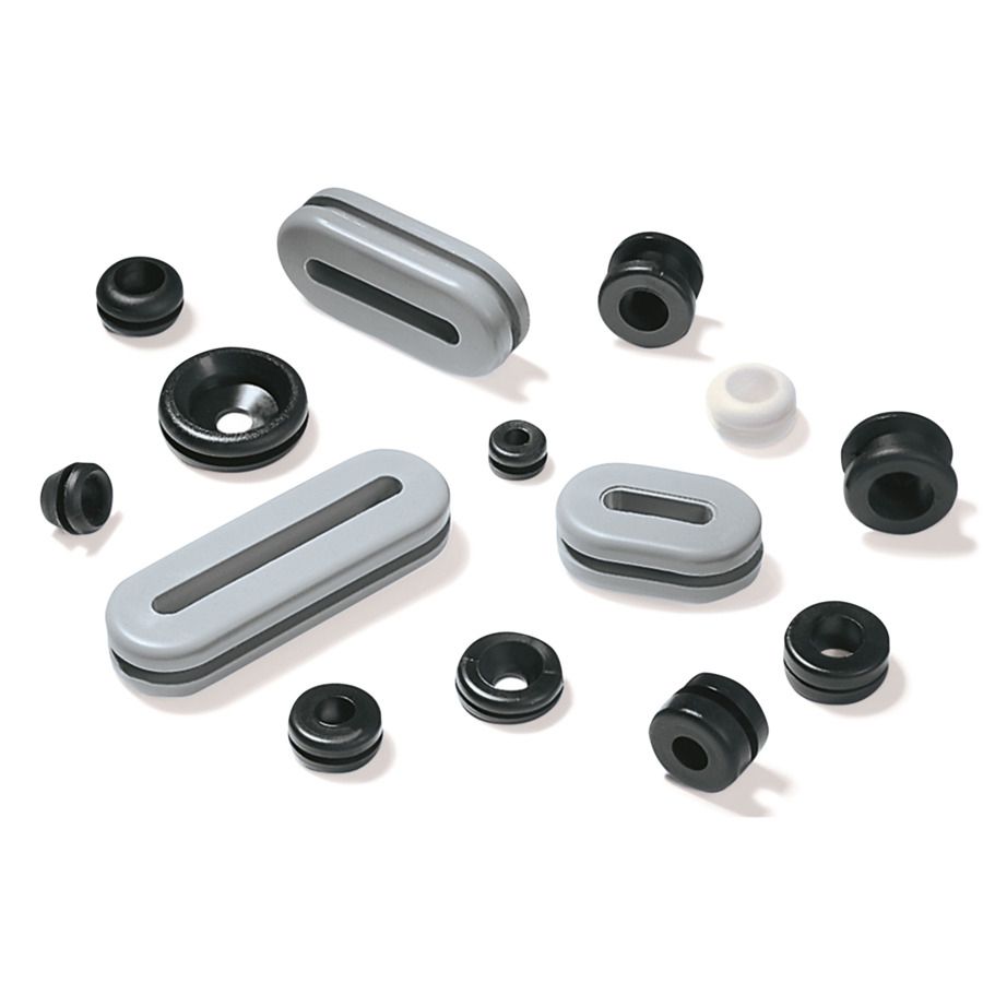 Durchführungstülle Kst Ø6,5-7,5mm Ø8mm 1,5mm geschl sw