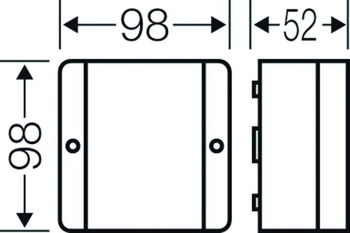 Klemmenkasten 4qmm 5f Kst 98x98x52mm AP 10einf IP55 hfr