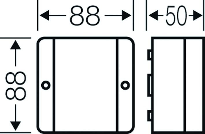 Abzweigdose IP54 2,5qmm 88x88x49mm gr Kst Potentialausgleich Wand/Decke hfr