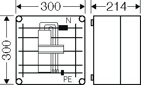 Sammelschienengehäuse Kst 250A 5p IP65 Mit Sammelschiene bestückt 300x300x214mm