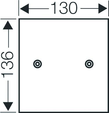 Montageplatte Verteiler Kst unbeh 136x130mm