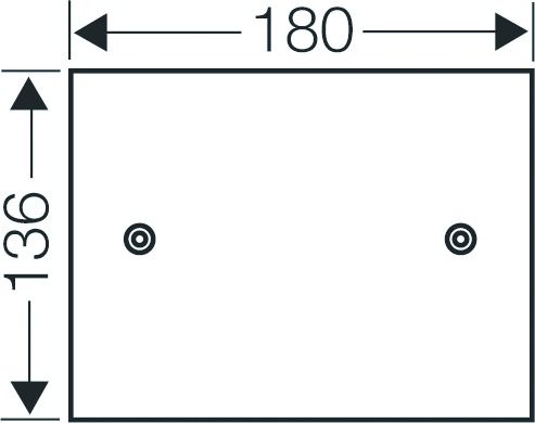 Montageplatte Verteiler Kst unbeh 136x180mm