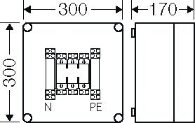 Sicherungsgehäuse 125A IP65 NH00 uni Kst Mit transparentem Deckel 1grp