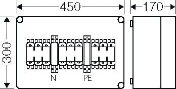 Sicherungsgehäuse 125A IP65 NH00 uni Kst Mit transparentem Deckel 3grp