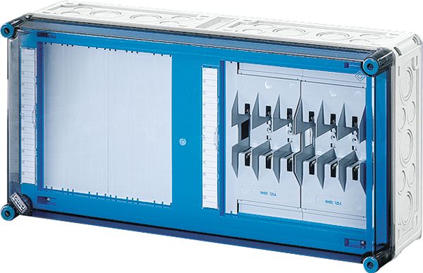 Sicherungsgehäuse 125A IP65 NH00 uni Kst Mit transparentem Deckel 2grp