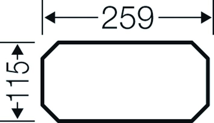 Montageplatte Verteiler Kst unbeh 115x259mm