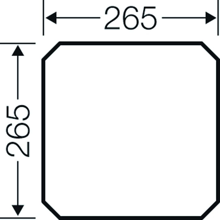 Montageplatte Verteiler Kst unbeh 265x265mm
