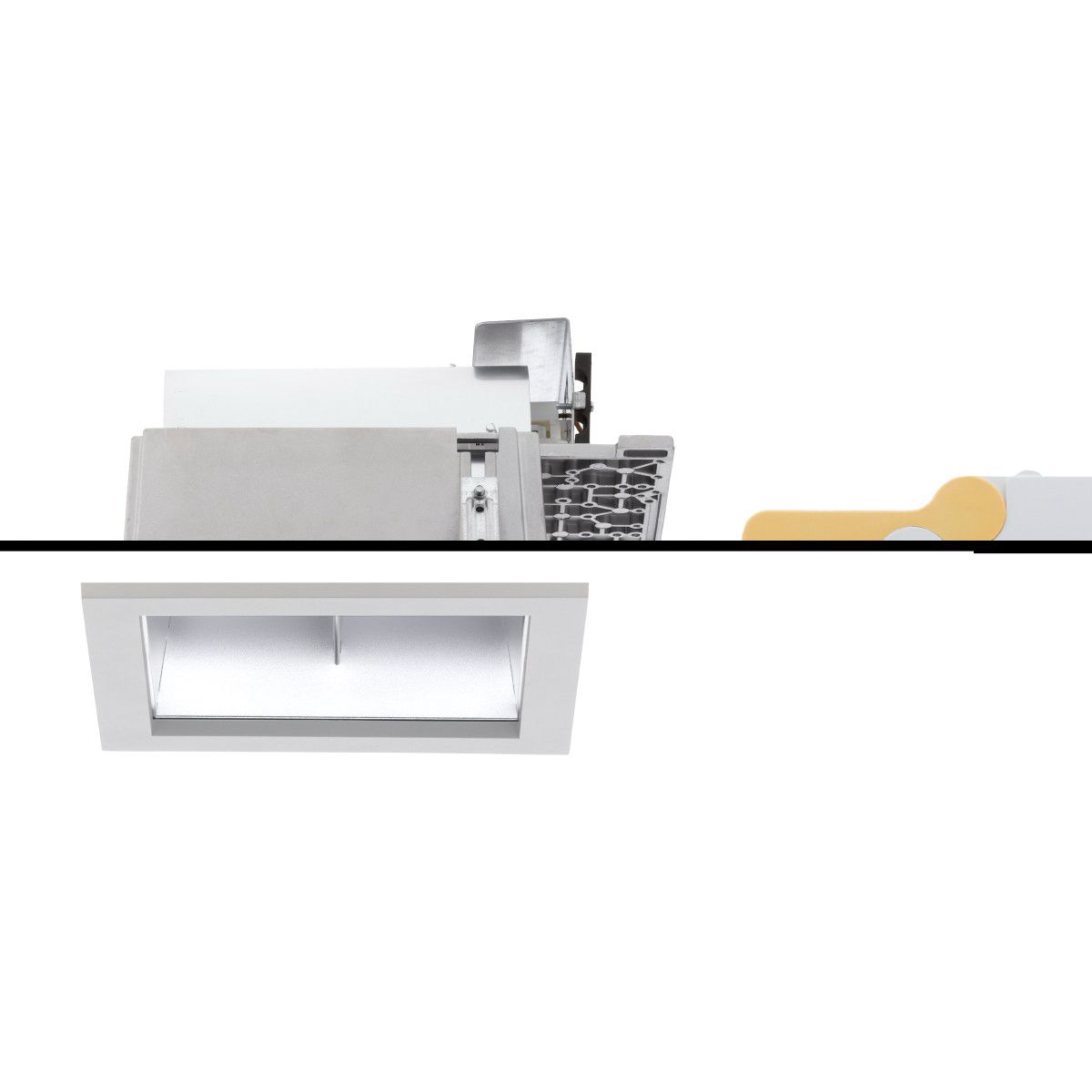 Einbaustrahler 2x26W DLQ200 EVG 1-10V ws GX24q-3 Dimmung 1-10 V Alu IP20 mt