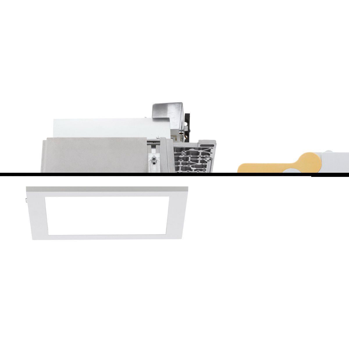 Einbaustrahler 42W DLQ200 EVG G24q-4 si mt Alu IP44 RF:hochglänzend