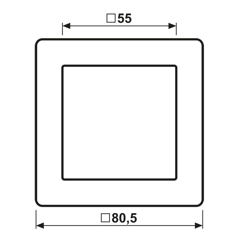 Einbaurahmen 1f aws glz AS / AS 500 Kst f.GEB-K Unterputzmontage Thermopl