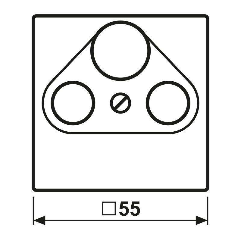 Zentralplatte Sat/TV/Radi AS/A aws 3f Schraubbef ohne