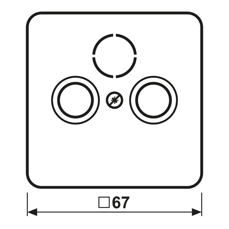 Zentralplatte Sat/TV/Radi CD aws 3f Schraubbef ohne