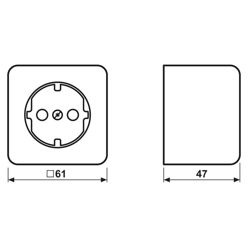 Steckdose 1f aws glz AP 600 AP IP20 vert
