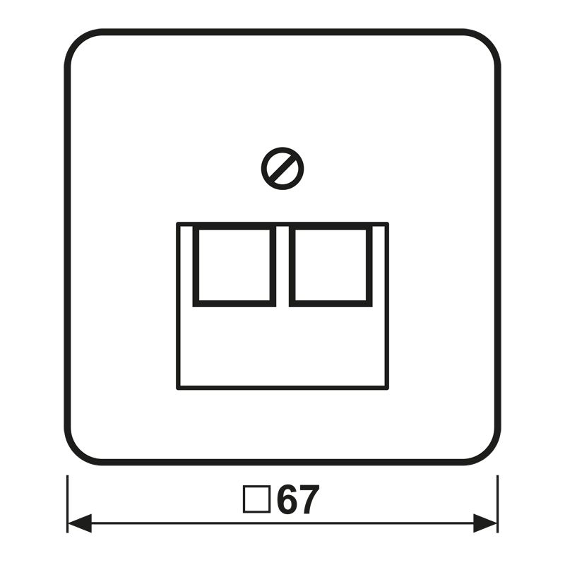 Zentralplatte UAE/IAE 2f CD aws Schraubbef ohne
