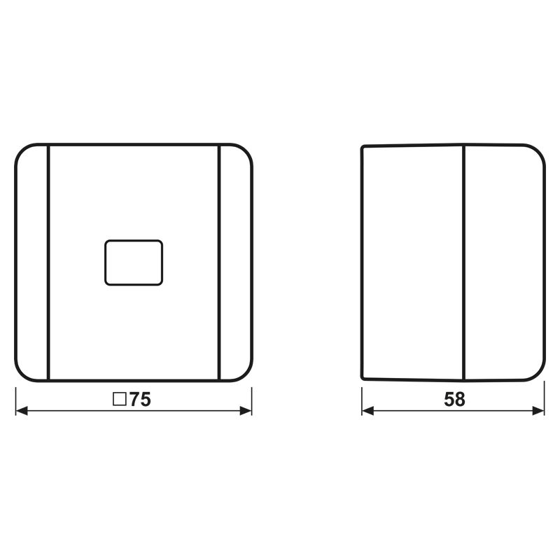 Kontroll-Wechselschalter WG 800 gr glz AP IP44 1f 10AX