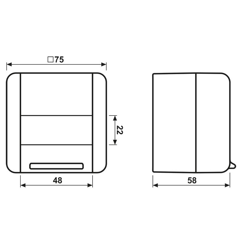 Steckdose 1f gr glz WG 800 AP Klappd IP44 Textfeld/Beschriftungsfläche vert