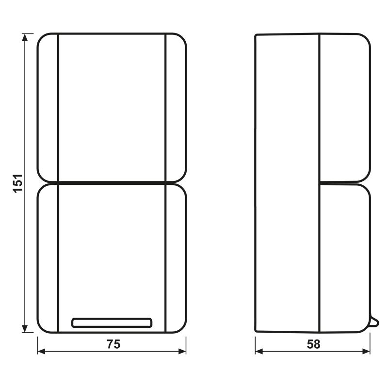 Steckdosenkombination AP WG 800 Wechs gr IP44 glz
