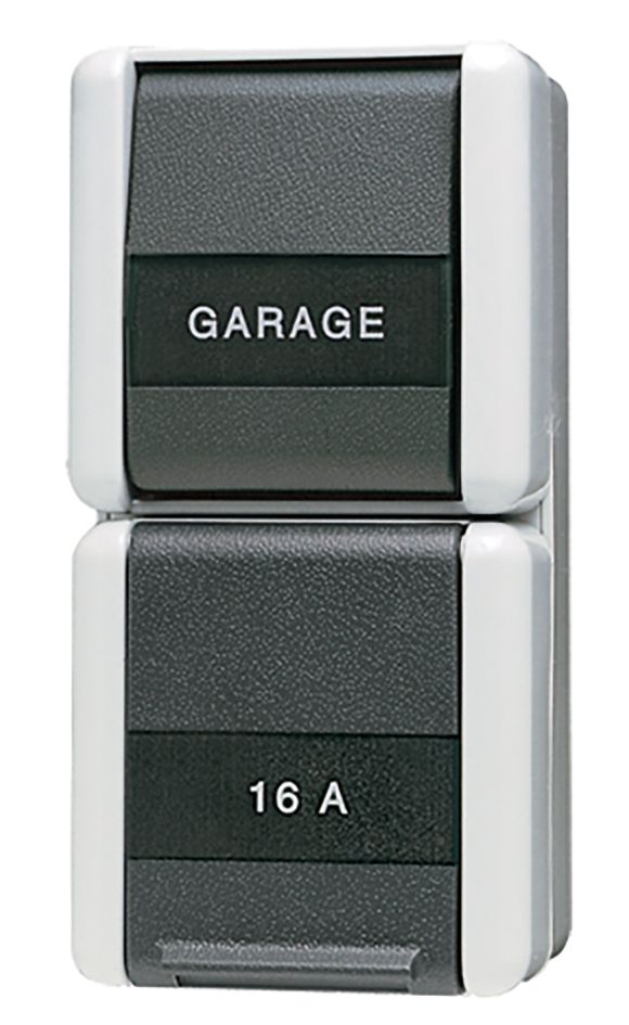 Steckdosenkombination AP WG 800 Wechs gr IP44 glz