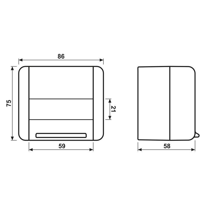Gehäuse Datenanschl WG 800 gr Schraubbef Klappd m.Beschr.Feld