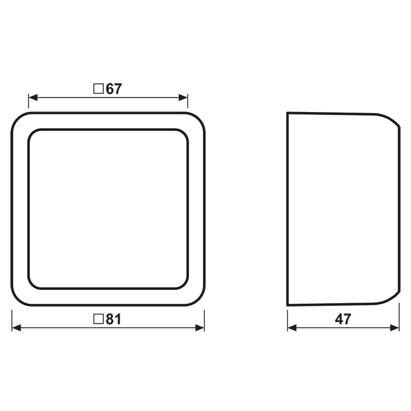 Gehäuse AP 1f Kst ws CD / CD 500 Aufputz glz AP-Geh