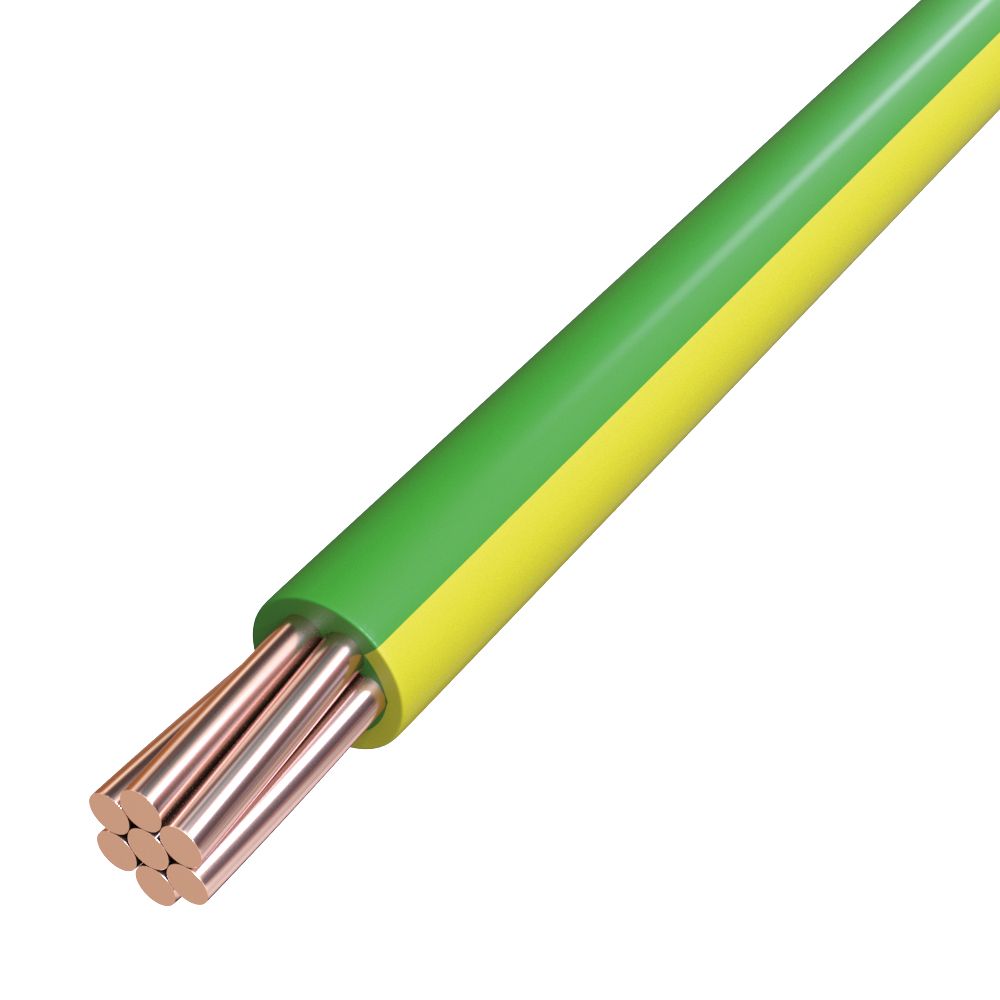 PVC-Aderleitung Eca H07V-R 150 gn/ge TRS Kl.2 = mehrdrähtig