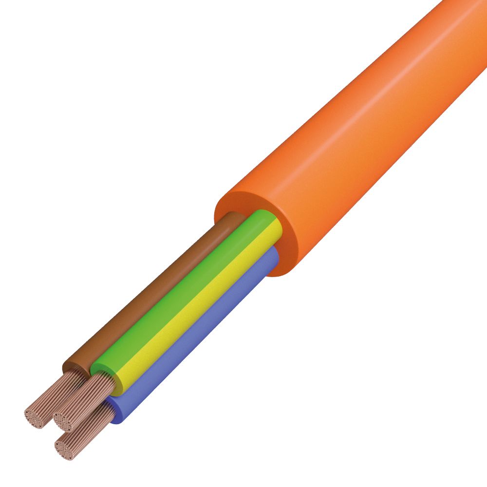 PUR-Steuerleitung H05BQ-F 3G1 or R50 Ø7mm Gummi Farbe -30-80°C