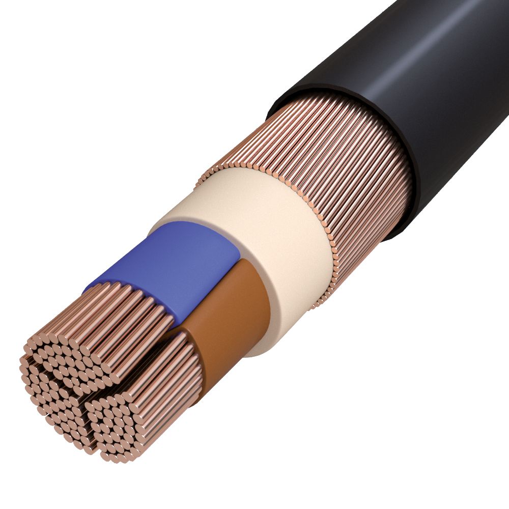 Starkstromkabel Eca NYCWY 3x25qmm RM TRS PVC Ø25,5mm Polyvinylchlorid (PVC) sw Cu