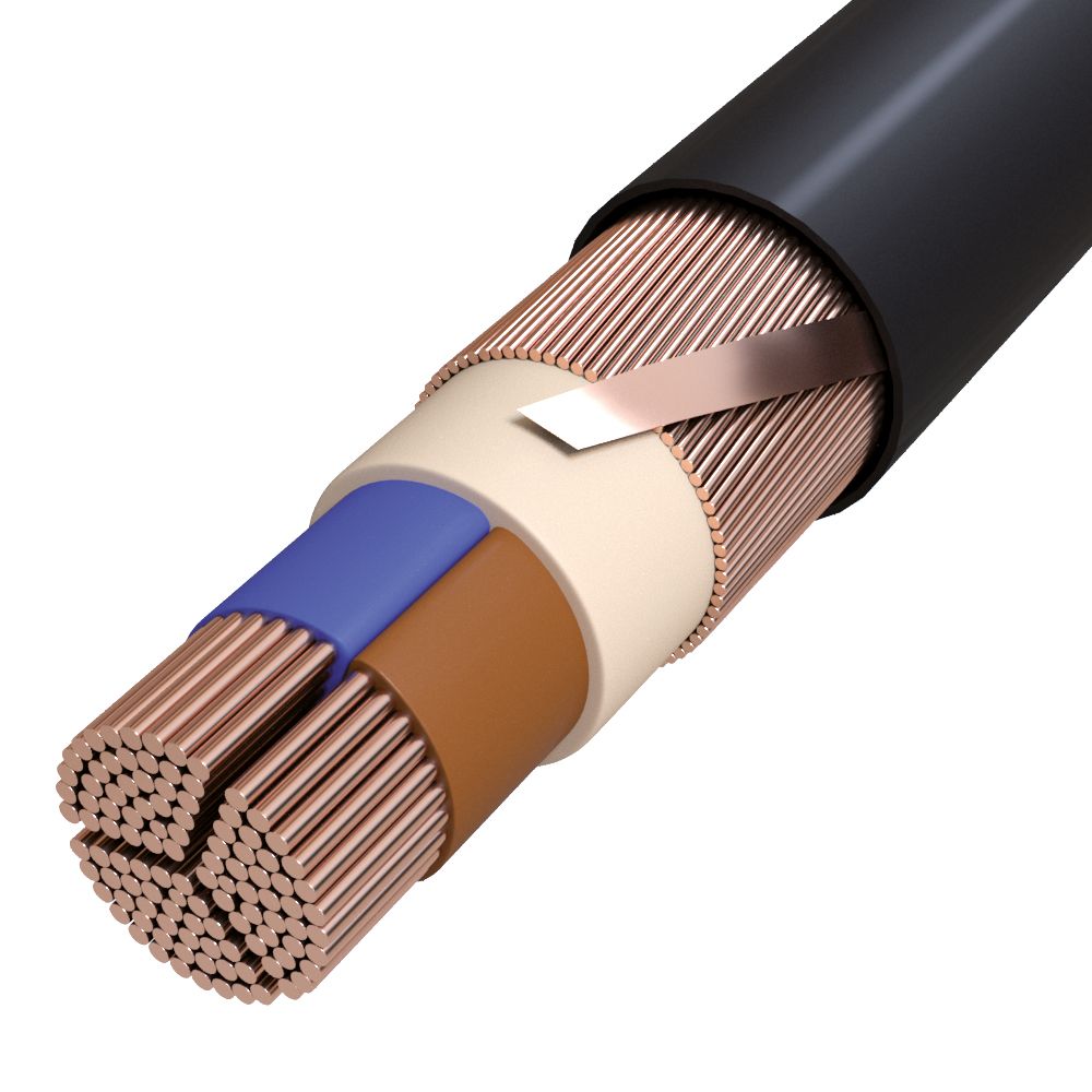 Starkstromkabel Eca NYCWY 3x150qmm SM sw TR500 Polyvinylchlorid (PVC) Farbe Cu