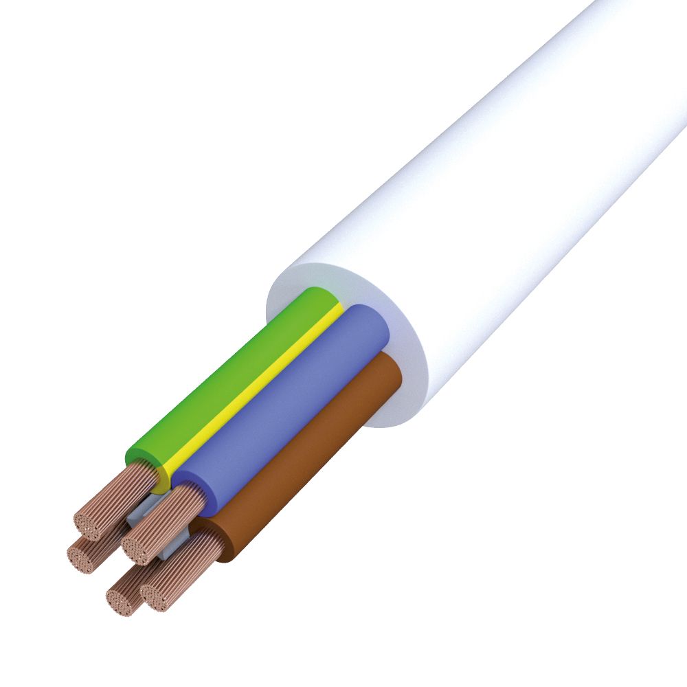PVC-Schlauchleitung Eca H05VV-F 5G2,5 ws TR500 Ø13mm Polyvinylchlorid (PVC) Farbe