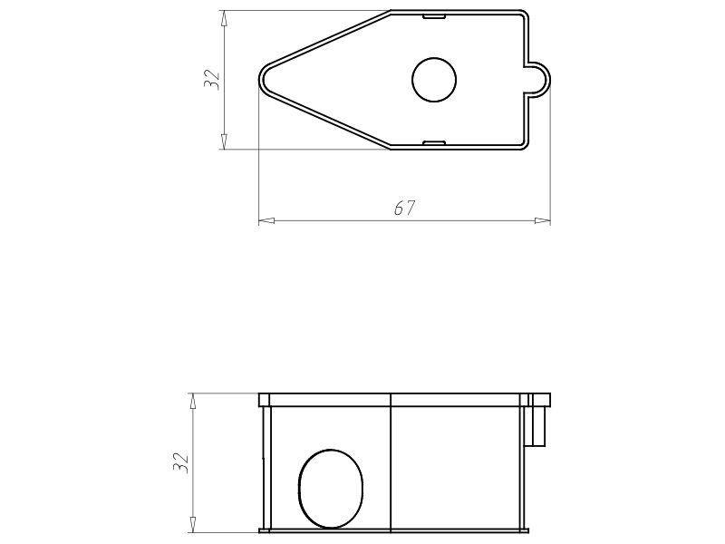 Gerätedose UP 60x32x30mm Kst rechteck IP2X