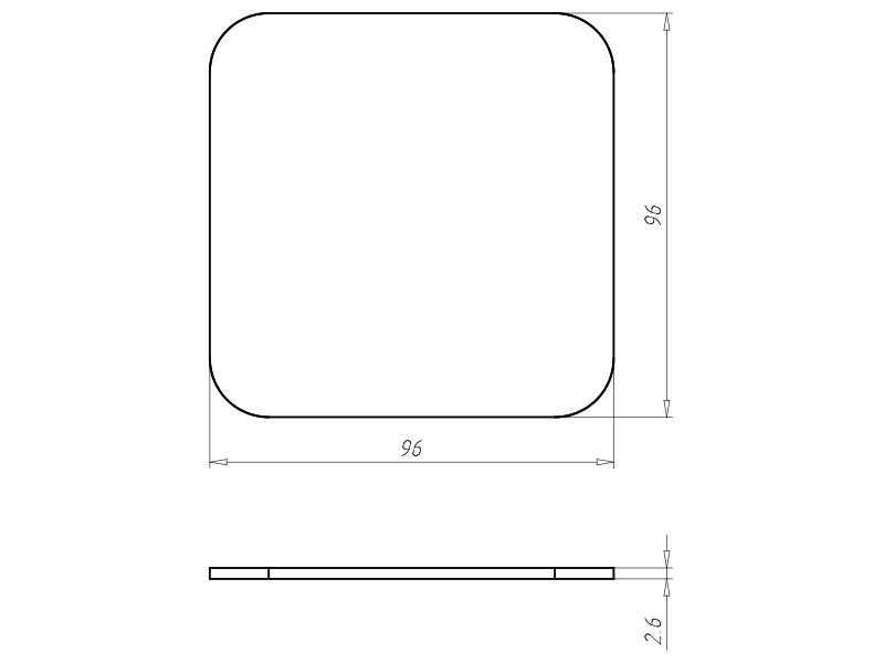 Schraubdeckel Kst 80x80mm Schraubdeckel quadrat
