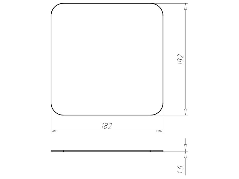 Schraubdeckel Kst 150x150mm quadrat Schraubdeckel