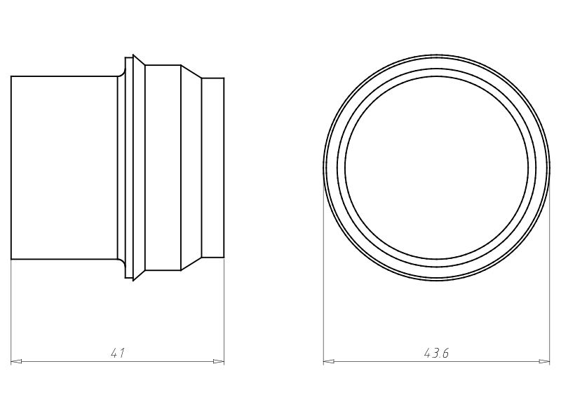 Leitungsauslass Rohr beton Ø32mm 1f