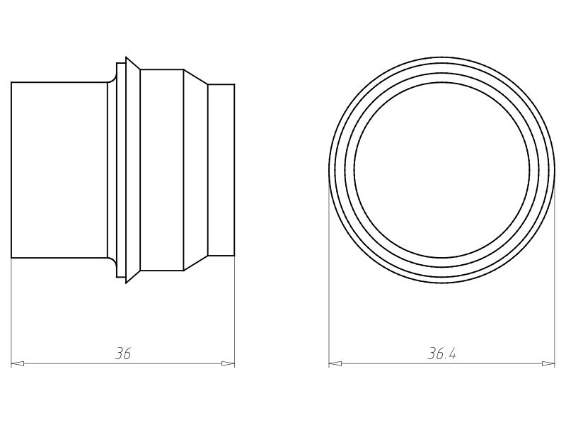 Leitungsauslass Rohr beton Ø25mm 1f