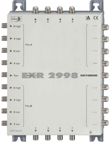Kaskadenschalter 8Tln 9Eing aktiv 8Ausg NTnicht 240mA 14/18 V DiSEqC 0/22kHz