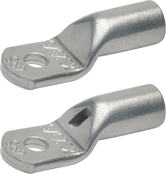 Rohrkabelschuh 50qmm M16 180° (horiz) Cu Kl.2 Ring verzinnt Mit Sichtloch