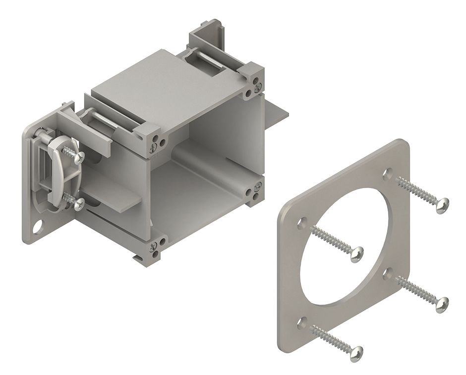 Geräteeinbaudose GEB-K 1f Front CEE 60/67,5mm schraub geschl