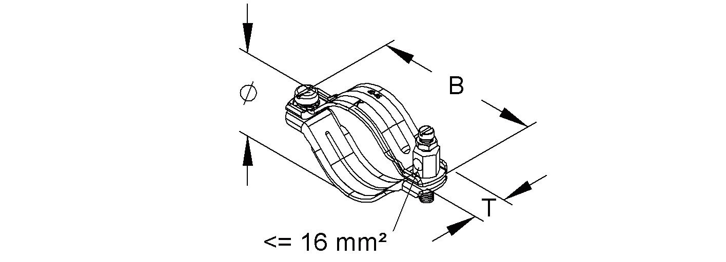 Erdungsrohrschelle Cu 8-10mm unbeh 6-16qmm 1f